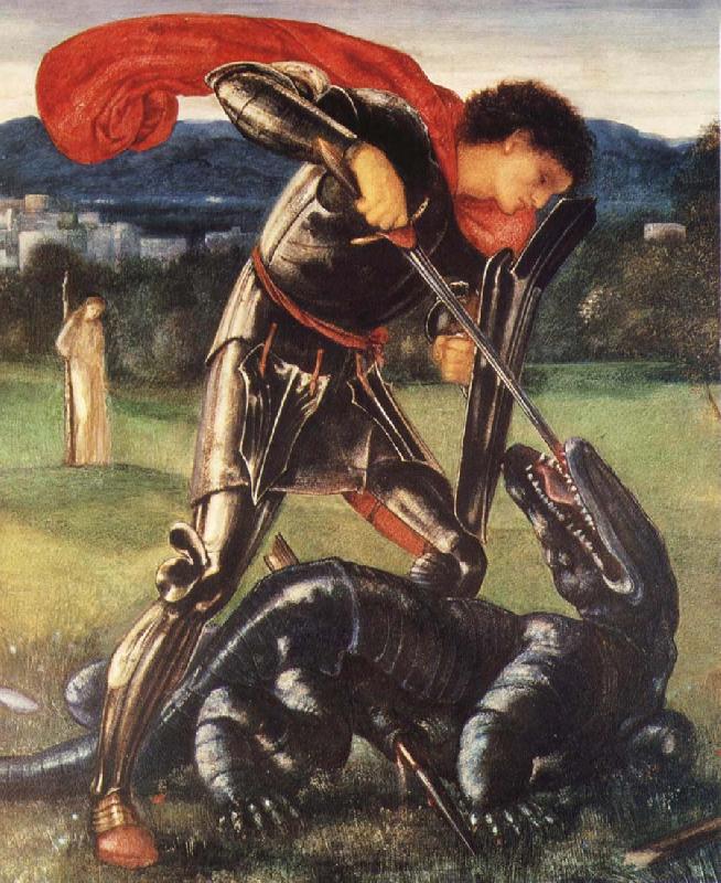 Sir Edward Coley Burne-Jones Saint George and the Dragon Norge oil painting art